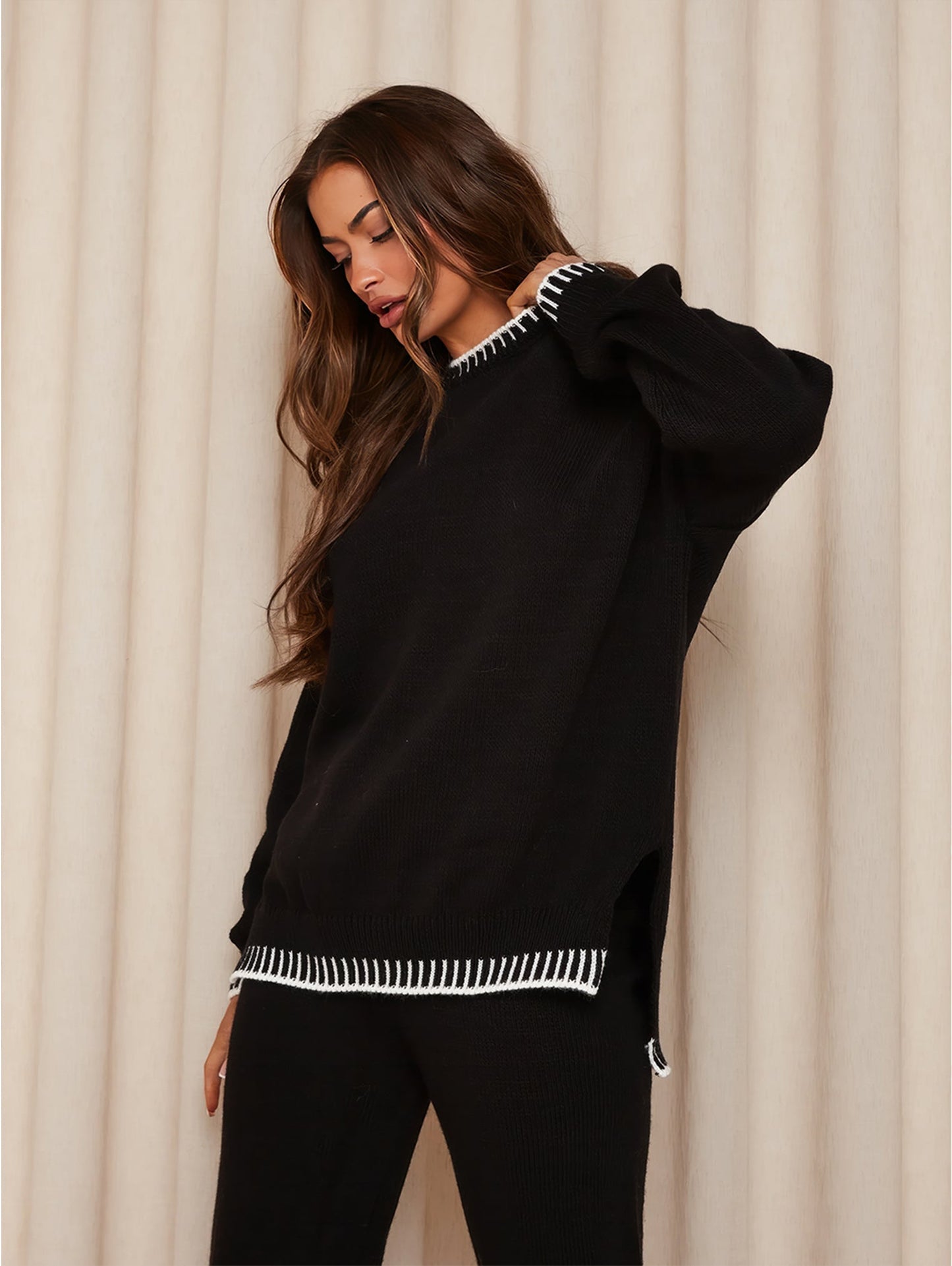 Women's Cozy Two Piece Winter Set with Sweater and Matching Pants