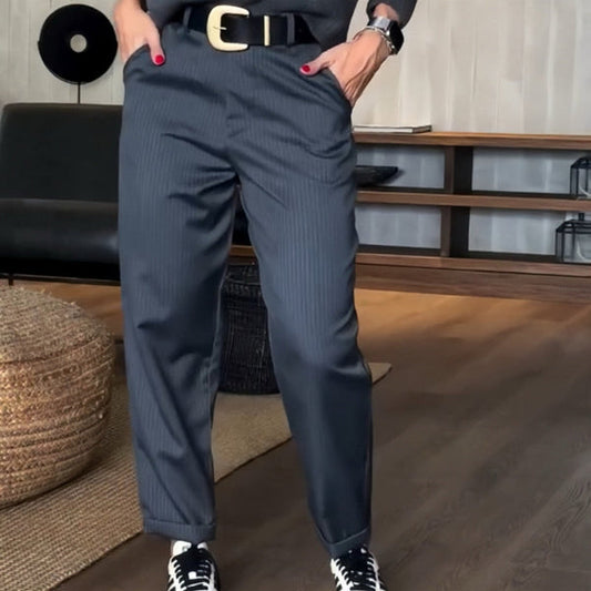 Ultra Comfortable High-Waisted Trousers with Straight Cut for Comfort all day long
