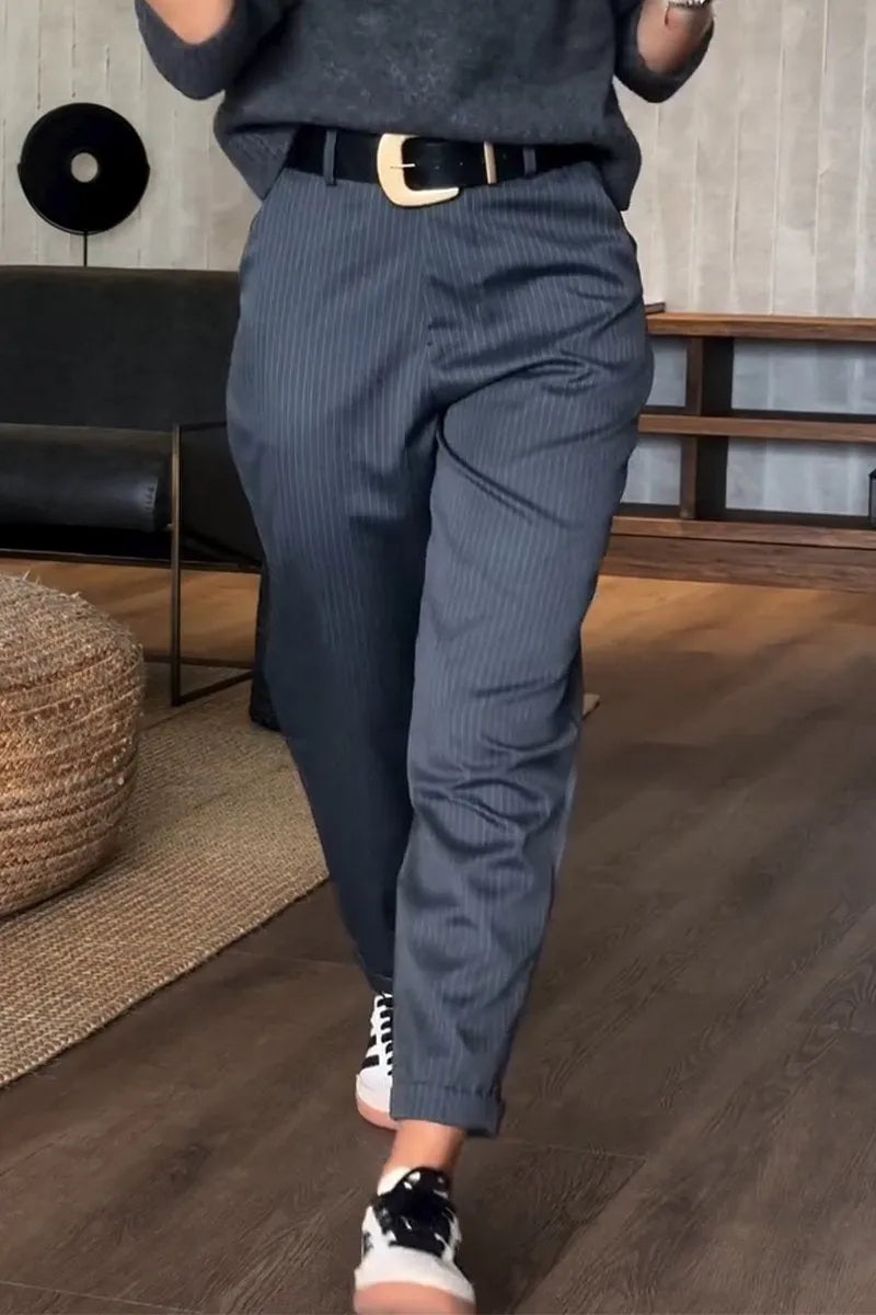 Ultra Comfortable High-Waisted Trousers with Straight Cut for Comfort all day long