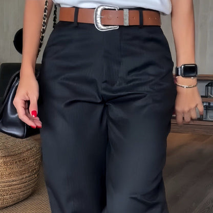 Ultra Comfortable High-Waisted Trousers with Straight Cut for Comfort all day long
