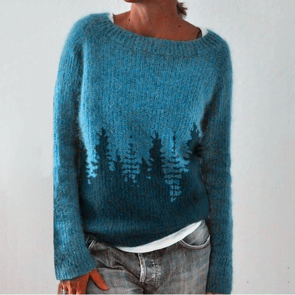 Women's Modern Retro Sweater with Classic Patterns