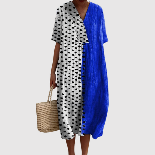 Women's Playful Dress with Asymmetric Design