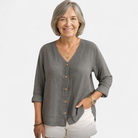 Women's Relaxed Blouse with Airy Cut - Comfortable Summer Tops for Women