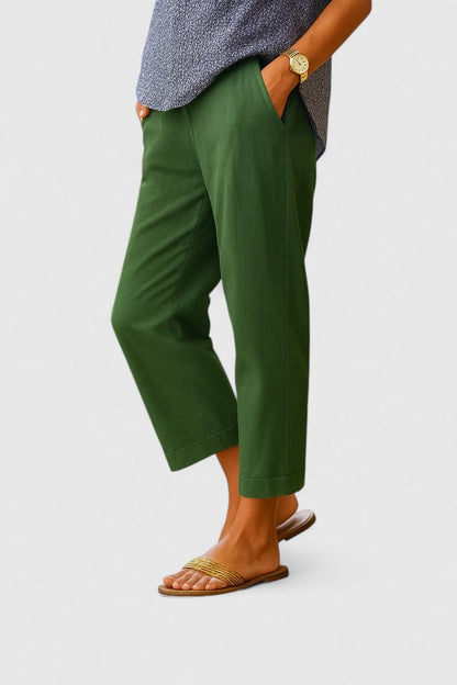 Women's Relaxed Fit Pants with Discreet Pockets for Comfort and Versatility