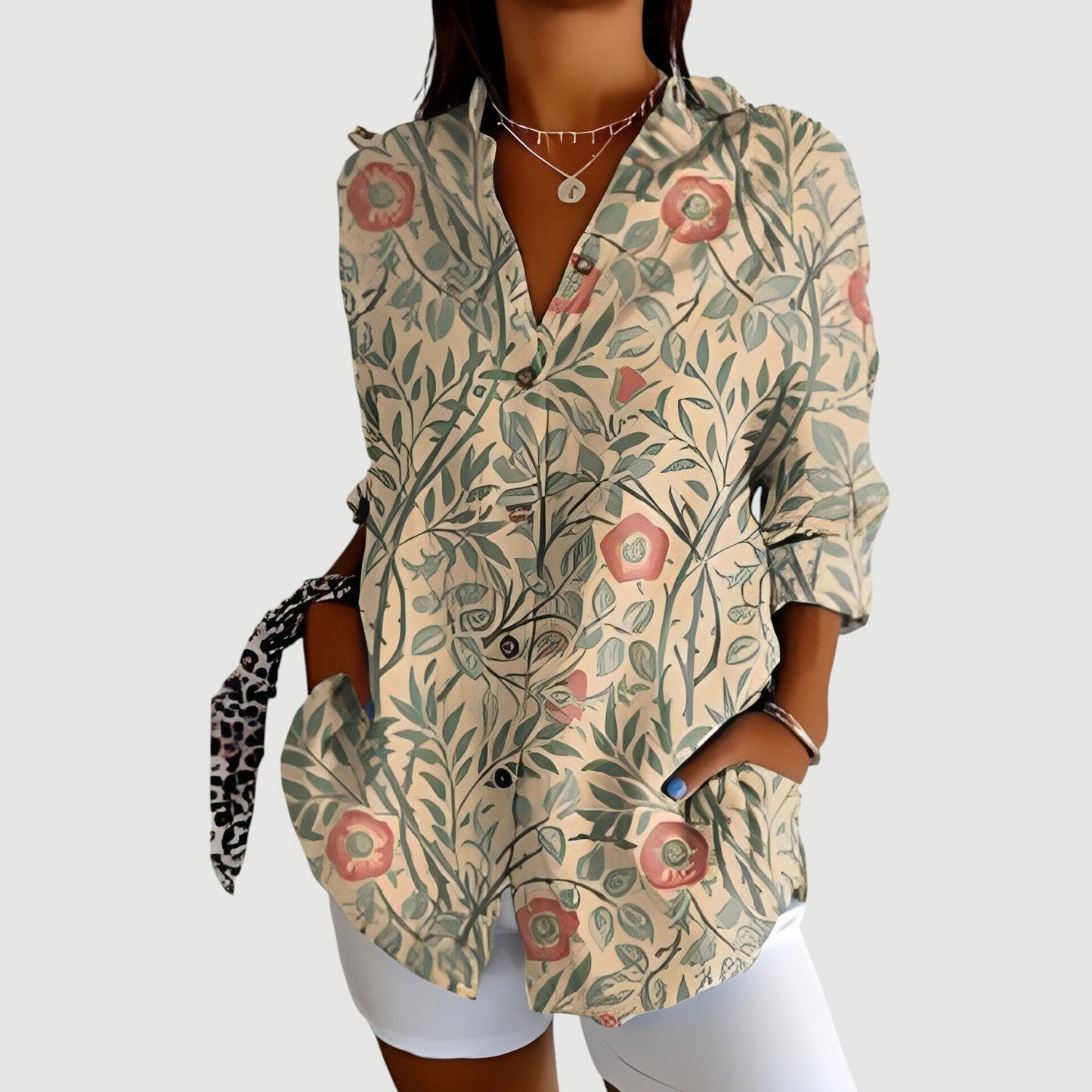 Women's Relaxed Fit Printed Shirt with Unique Design
