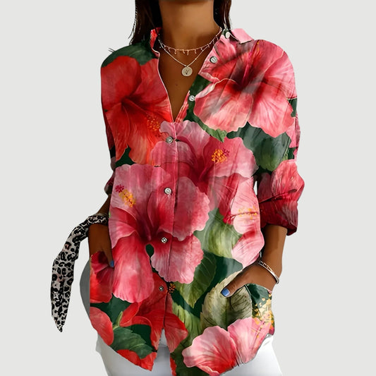 Women's Relaxed Fit Printed Shirt with Unique Design