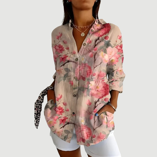Women's Relaxed Fit Printed Shirt with Unique Design
