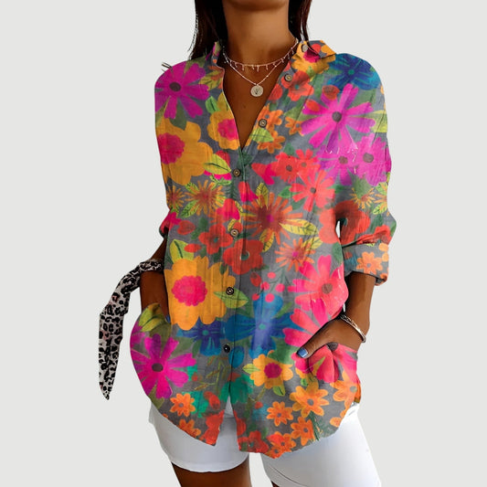 Women's Relaxed Fit Printed Shirt with Unique Design