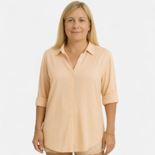 Women's Relaxed Fit Summer Shirt Dress with Breathable Design