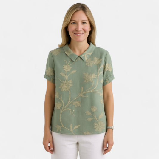 Women's Relaxed Floral Print Blouse for Summer Casual Wear