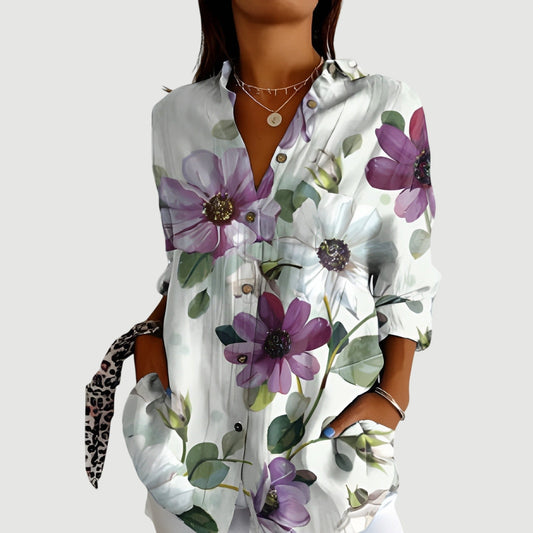 Women's Relaxed Printed Shirt with Unique Design