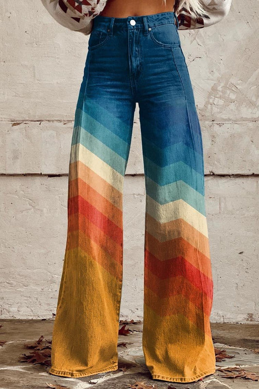 Women's Tailored Wide Leg Trousers with Palazzo Style