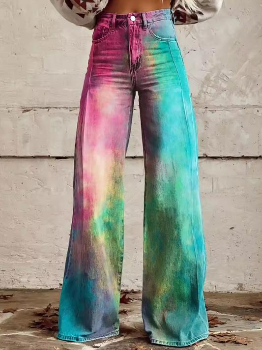 Women's Tailored Wide Leg Trousers with Relaxed Fit