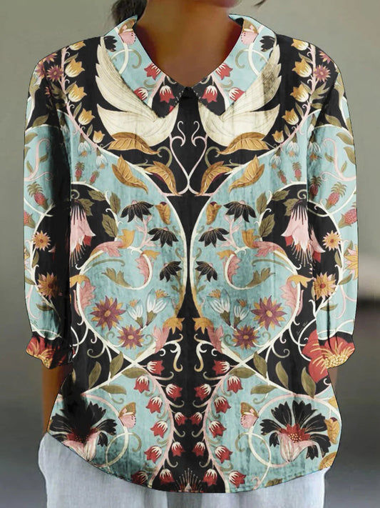 Women's Unique Blouse with Bold Patterns for Everyday Wear
