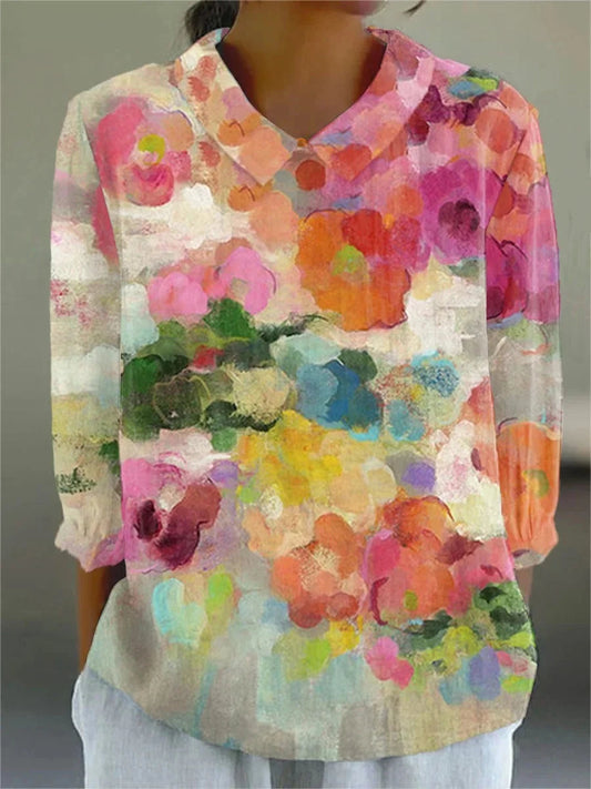 Women's Unique Blouse with Bold Patterns for Summer Tops