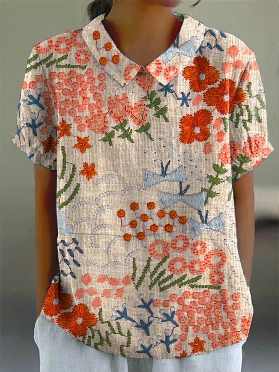 Women's Unique Patterned Blouse for Summer Casual Tops