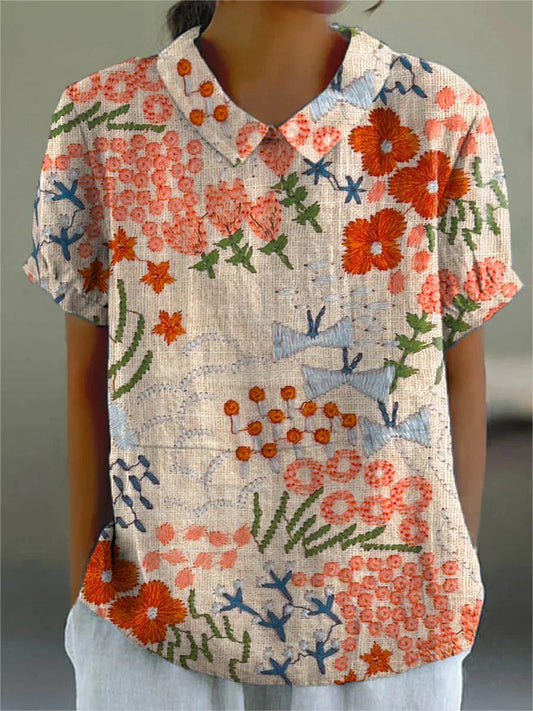 Women's Unique Patterned Blouse for Summer Casual Tops
