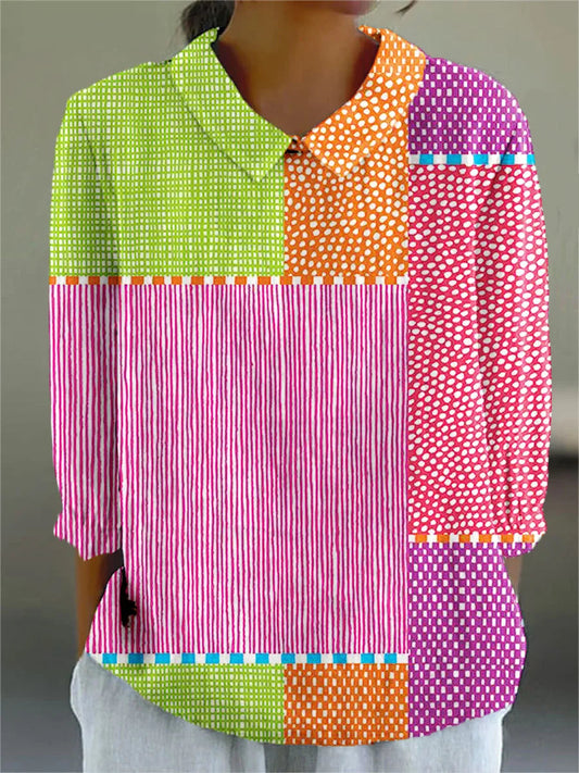 Women's Unique Printed Blouse for Summer Tops with Comfortable Fit