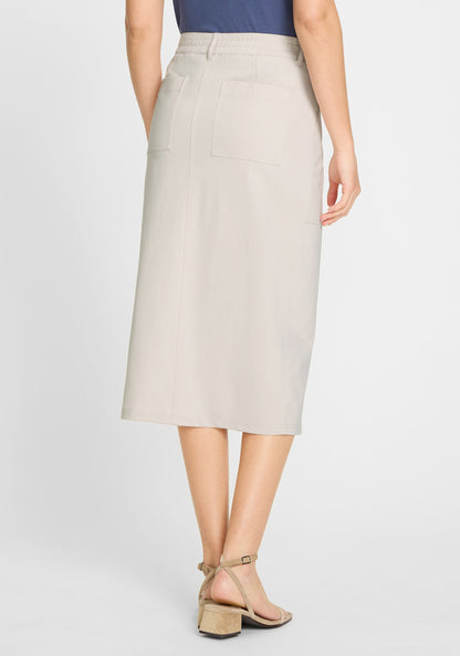 Women's Utility Midi Skirt with Slash Patch Pockets