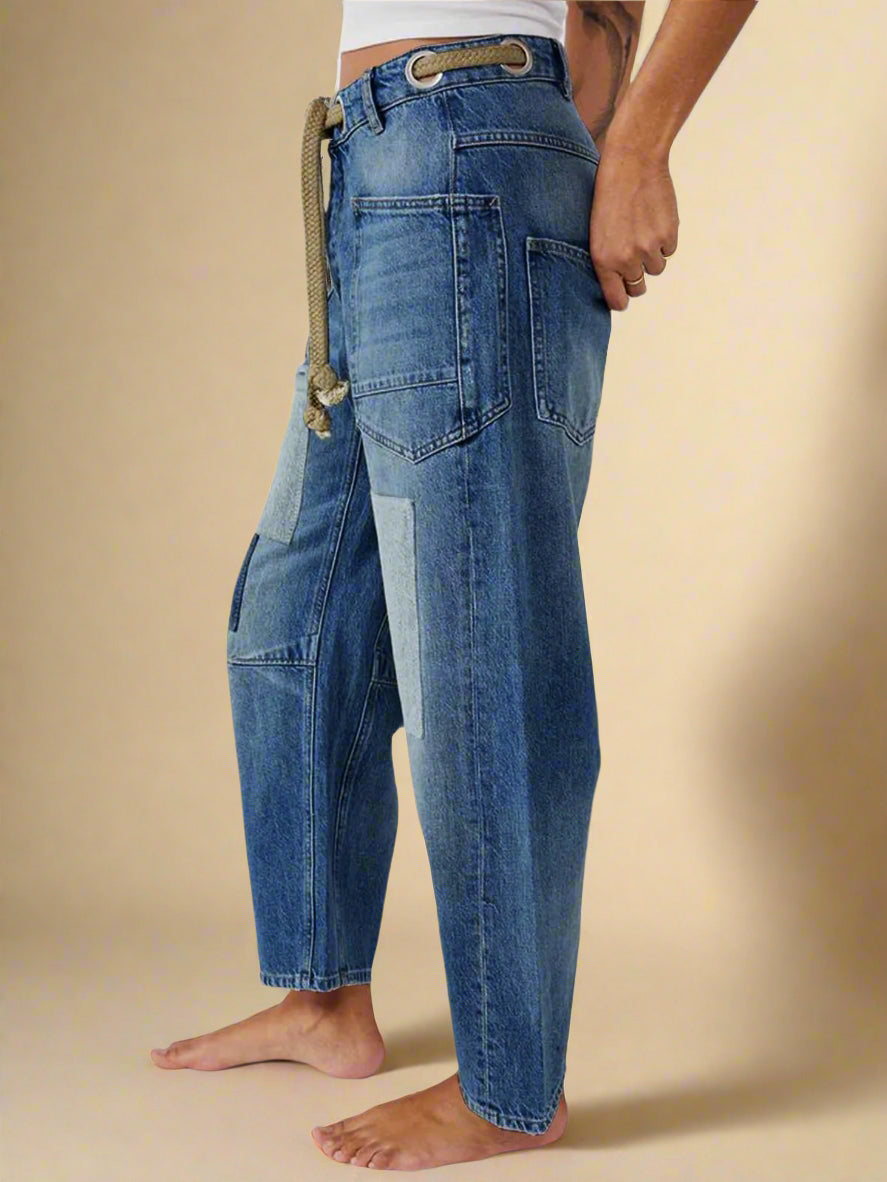 Zuri - Artistic Flowy Wide Leg Trousers for Women