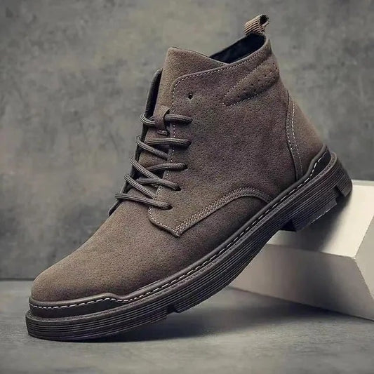 Men's Trendy Suede Chelsea Boots With Lace-Up Design | Great for Casual Days