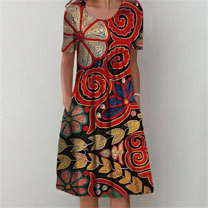 Kynlee - Floral Summer MIdi Dress for Women