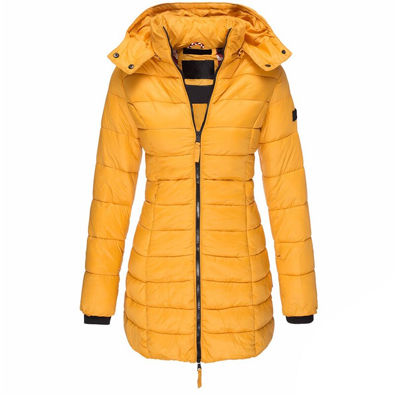 Women's Puffer Jacket with Zip-Up and Hood | Ideal for Autumn/Winter