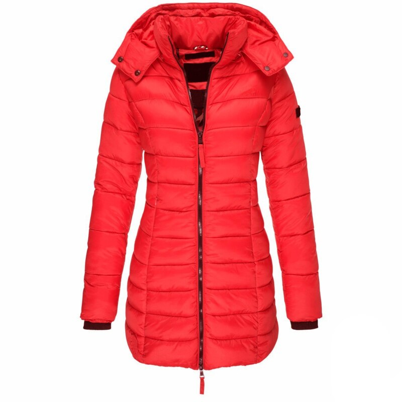 Women's Puffer Jacket with Zip-Up and Hood | Ideal for Autumn/Winter