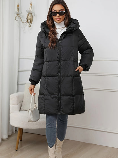 Women's Parka Jacket with Hood and Zipper | Ideal for Winter