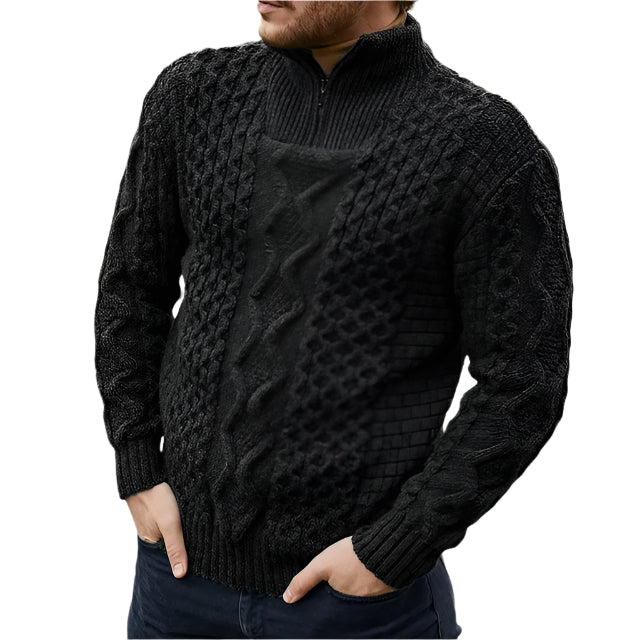 Men's Jumper with Quarter-Zip | Ideal for Autumn/Winter