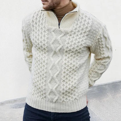 Men's Jumper with Quarter-Zip | Ideal for Autumn/Winter