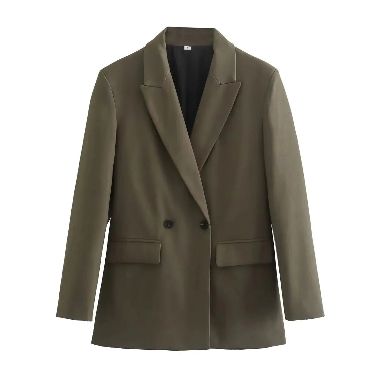 Women's Checked Blazer with Front Fastening