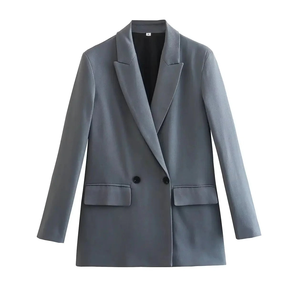 Women's Checked Blazer with Front Fastening
