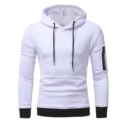Men's Hoodie with Hood, Long Sleeves and Soft Interior for Autumn Wear