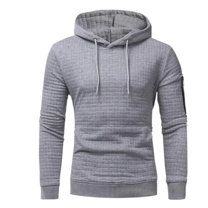 Men's Hoodie with Hood, Long Sleeves and Soft Interior for Autumn Wear