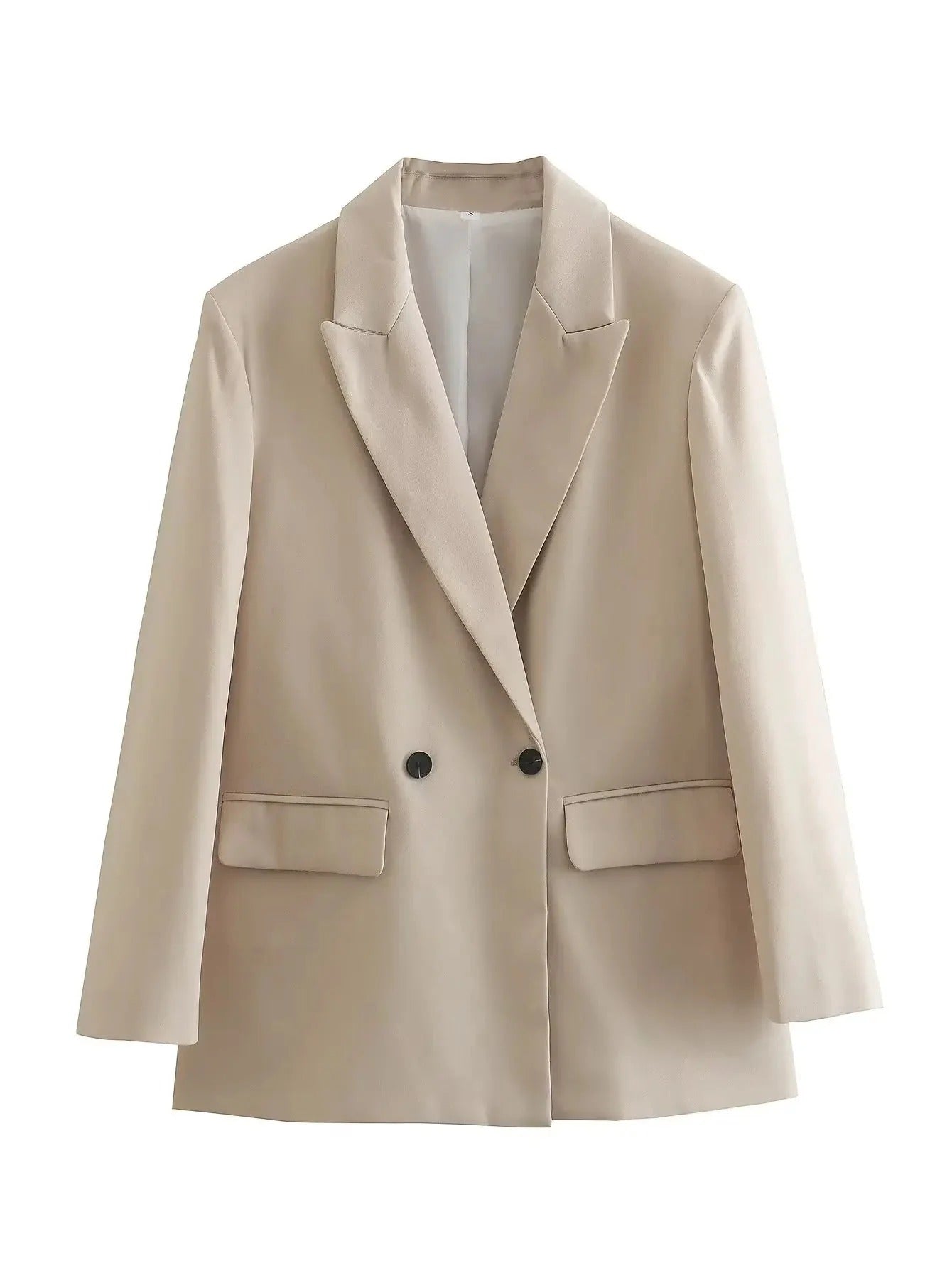 Women's Checked Blazer with Front Fastening