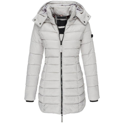 Women's Puffer Jacket with Zip-Up and Hood | Ideal for Autumn/Winter