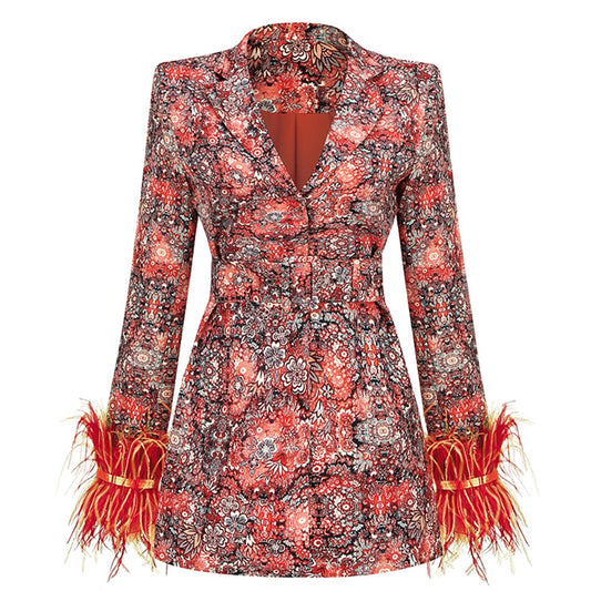 Women's Floral Print Blazer Dress | Ideal for All Seasons