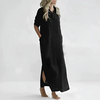 Women's Trendy Lightweight Summer Dress with Flowy Silhouette-1