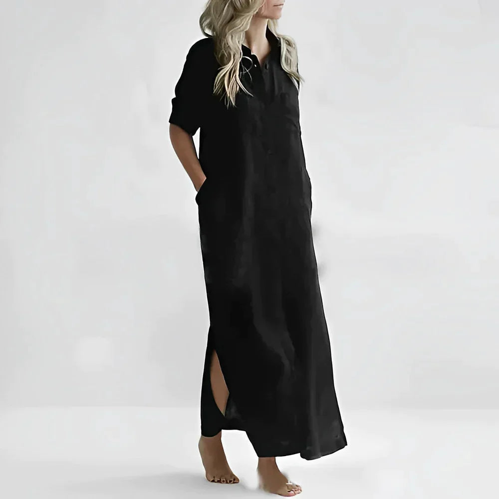 Women's Trendy Lightweight Summer Dress with Flowy Silhouette-2